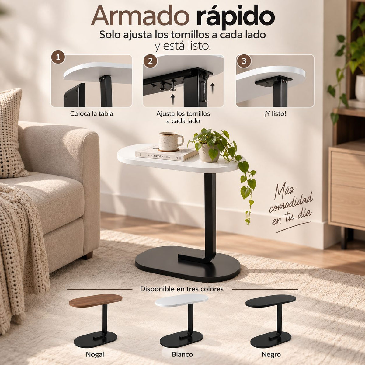 Mesa Auxiliar Multifuncional Tipo C