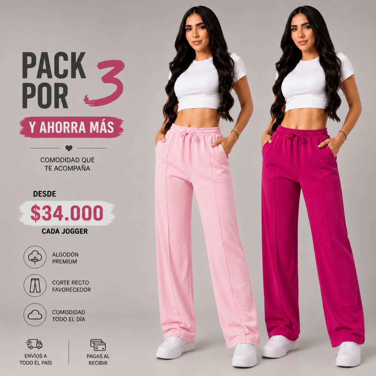 Jogger Bota Recta  Cómoda Y Espectacular