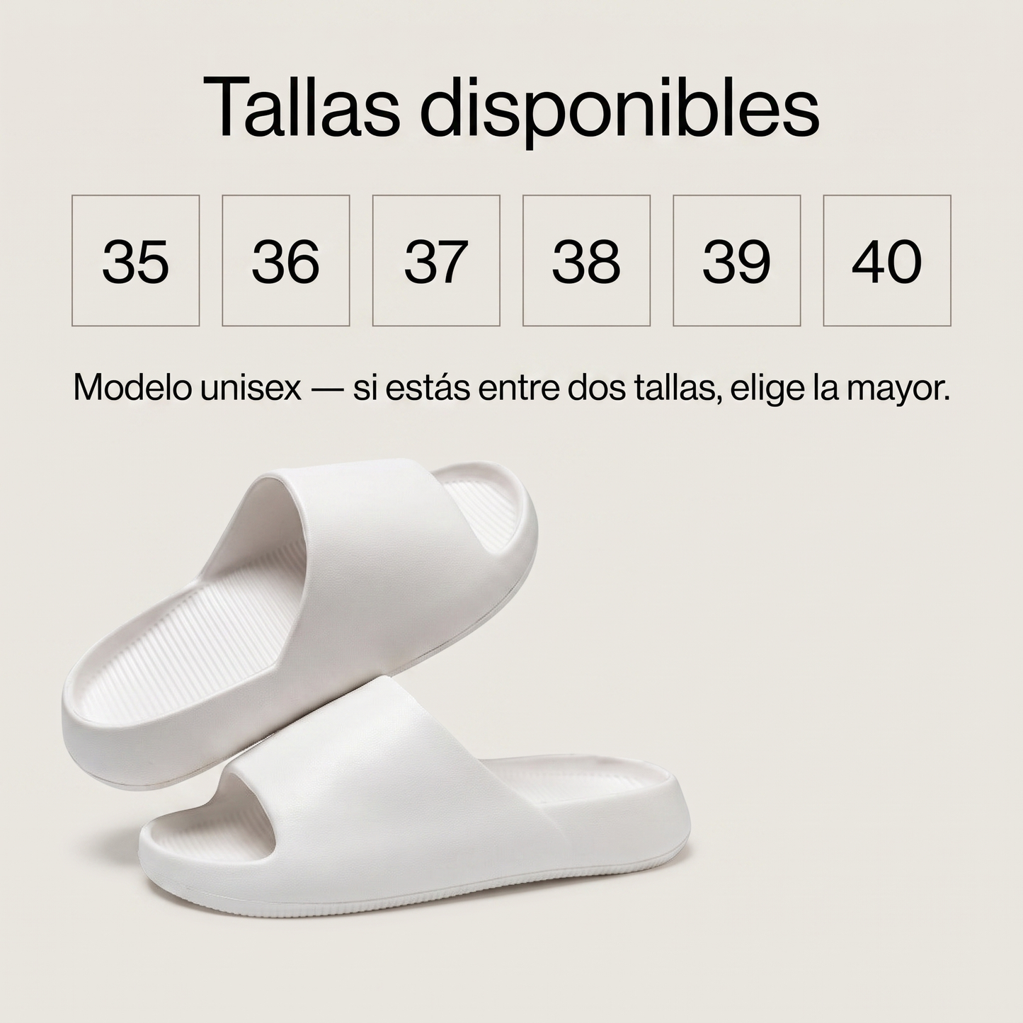 Tallas disponibles